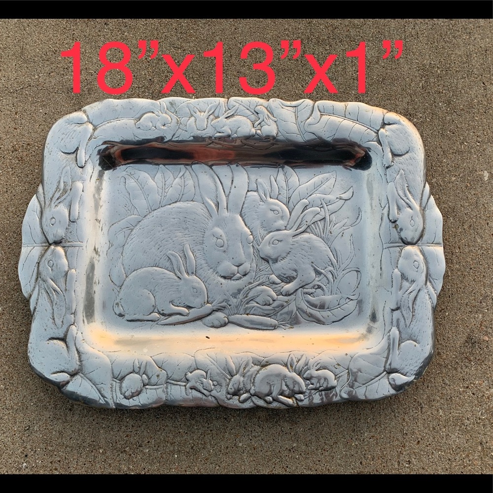 Pewter Bunny Platter